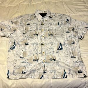 Chaps Nautical Themed 3XL short-sleeved button down.